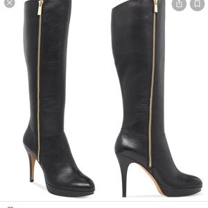 EUC! Vince Camuto Emalian Tall Leather Knee High platform stiletto boots!